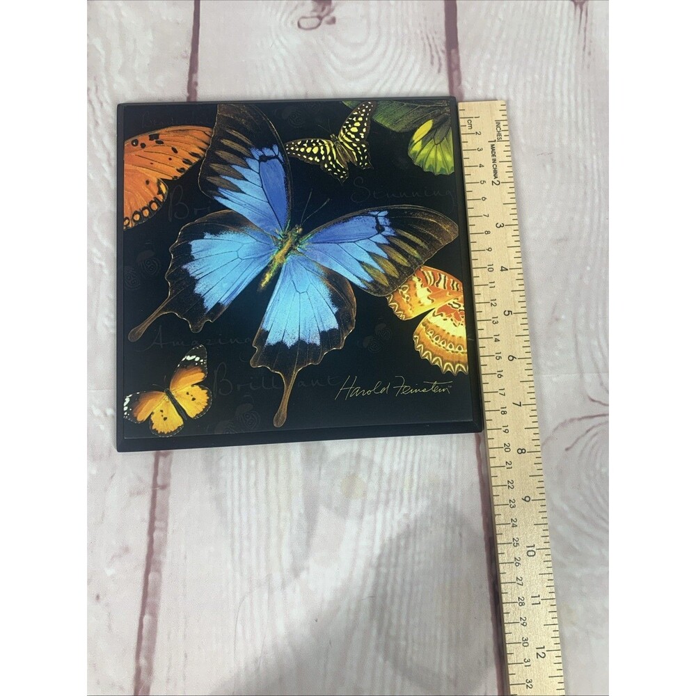 Harold Feinstein Monarch Butterfly Wall Art Set 3 Tabletop Display 2009 Colorful - Picture 7 of 9